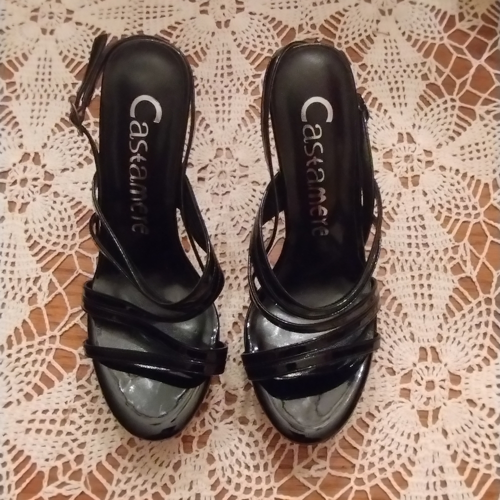 Castamere Elegant Black Strappy Heels